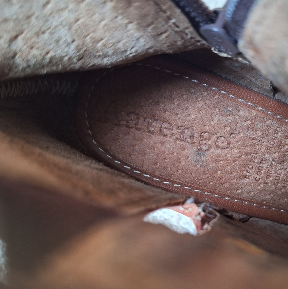 Marengo Womens Leather Mexican Zip Heeled Platform Artisan Booties Size 6.5 - Picture 8 of 9